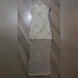 VENUS Cream Crochet Maxi Skirt